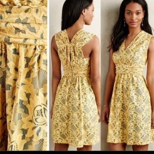 Tracy Reese yellow/grey lace dress